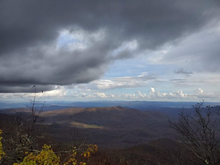 clouds over mountains