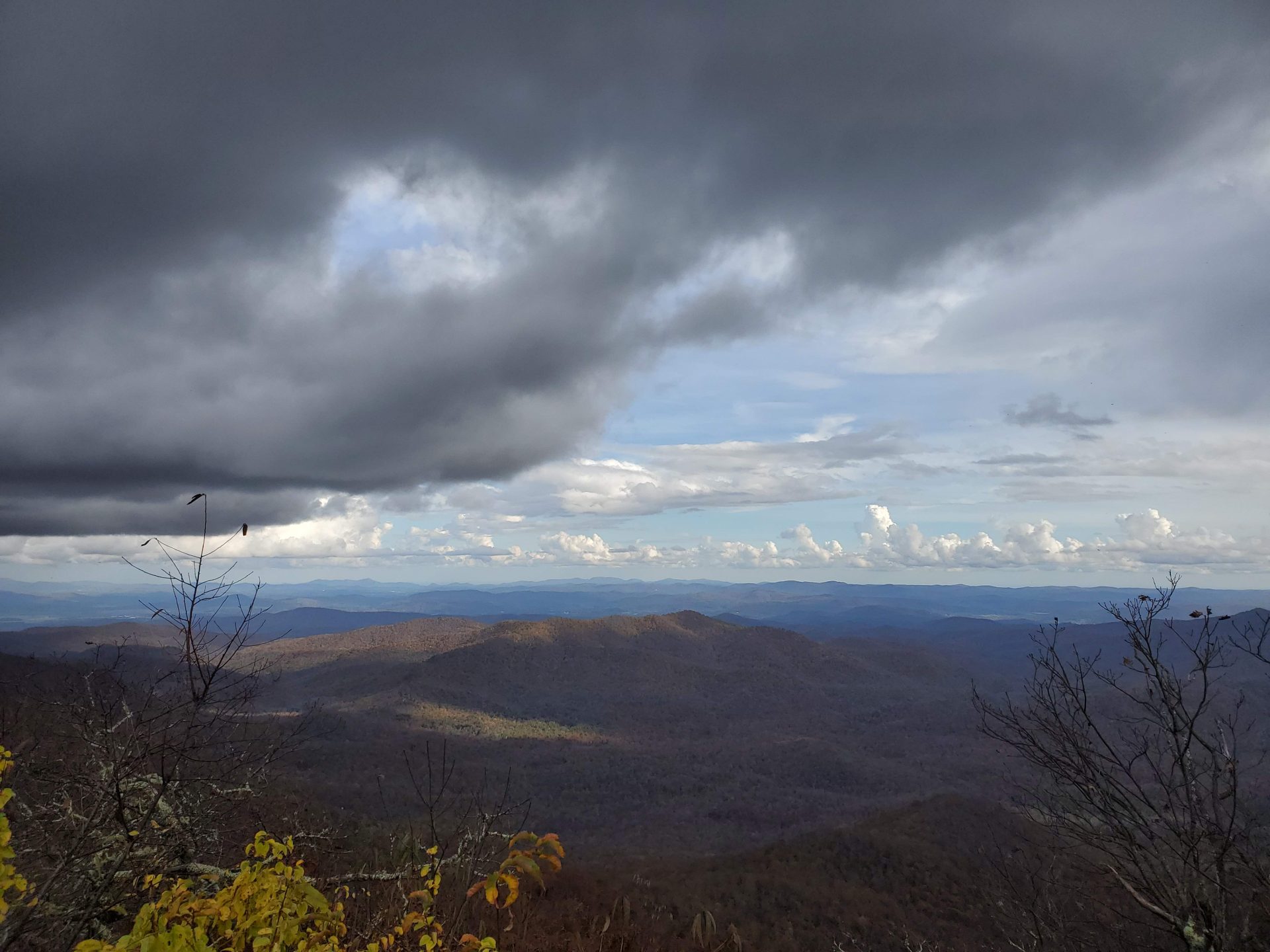 clouds over mountains